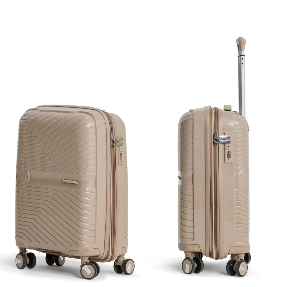 Mocha Drift – Travel-Ready Hard Shell Luggage
